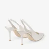 Love Sling Back 85 Ivory Satin Slingbacks