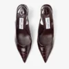 Love  Sling Back 85 Sambuco Shiny Croc Embossed Leather Slingbacks