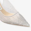 Love Sling Back 85 White Mesh Slingbacks with DéGradé Galaxy Crystals