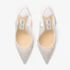 Love Sling Back 85 White Mesh Slingbacks with DéGradé Galaxy Crystals