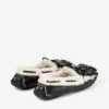 Manon F Black Tumbled Leather Loafers with Shearling
