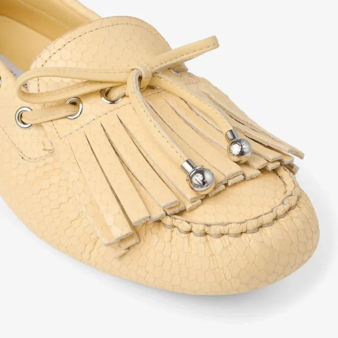 Manon F Corn Elaphe Printed Leather Loafers