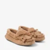 Manon F Toffee Velvet Suede Loafers with Shearling