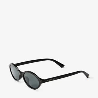 Marais Black and Grey Oval Acetate Sunglasses