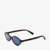 Marais Havana and Blue Oval Acetate Sunglasses
