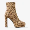 Marene Ankle Boot 120 Natural Leopard Print Pony Ankle Boots