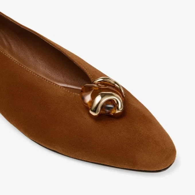 Margot Flat Tan Suede Flats