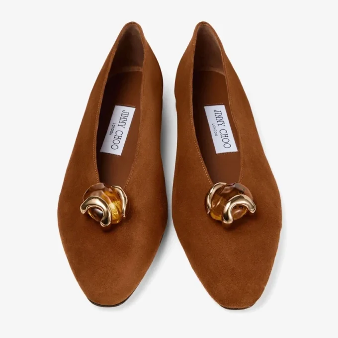 Margot Flat Tan Suede Flats