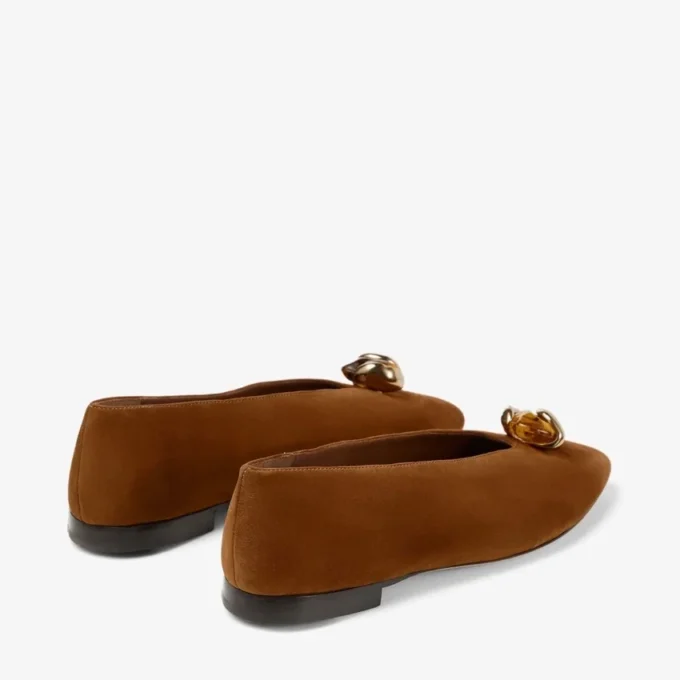 Margot Flat Tan Suede Flats