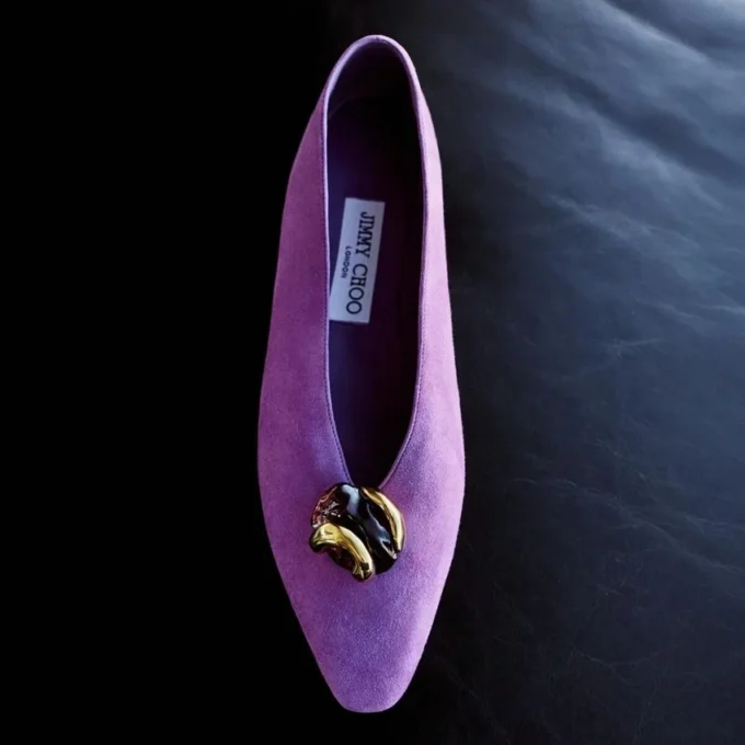 Margot Flat Violet Orchid Suede Flats