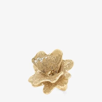 Maxi Corsage Ring Gold Finish Metal Corsage Ring