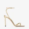 Metz 100 Gold Liquid Metal Leather Sandal