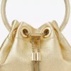 Micro Bon Bon Gold Metallic Nappa Mini Bag
