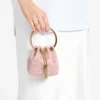 Micro Bon Bon Rose Satin and Jimmy Choo Lace Mini Bucket Bag