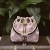 Micro Bon Bon Rose Satin and Jimmy Choo Lace Mini Bucket Bag