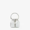 Micro Bon Bon Silver Metallic Nappa Mini Bag