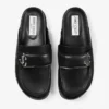 Milo Mule Black Calf Leather Backless Mule