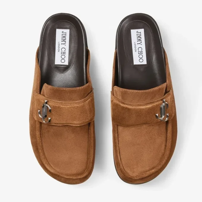 Milo Mule Tan Velvet Suede Backless Mule