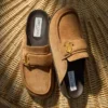 Milo Mule Tan Velvet Suede Backless Mule