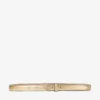 Mini Helina Gold Metallic Nappa Leather Mini Belt