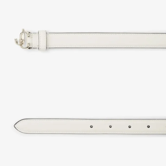 Mini Helina Latte Smooth Leather Mini Belt