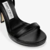 Moza Platform 120 Black Shiny Nappa Leather Sandals