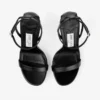 Moza Platform 120 Black Shiny Nappa Leather Sandals