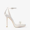 Moza Platform 120 Ivory Satin Sandals