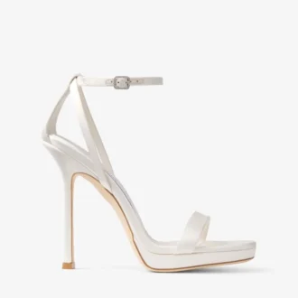 Moza Platform 120 Ivory Satin Sandals