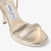 Moza Platform 120 Platinum Brilliance Fabric Sandals