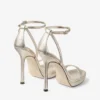 Moza Platform 120 Platinum Brilliance Fabric Sandals