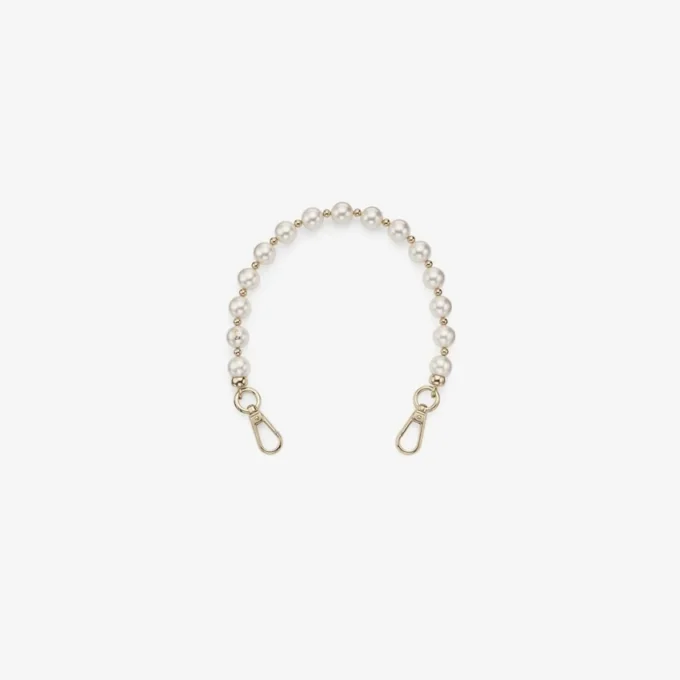 Multipearl Strap Charm Latte Jc Pearl Charm with Beads