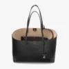 Nine2Five East-West Black Smooth Calf Leather Tote Handbag