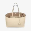 Nine2Five East-West Buttermilk Elaphe Printed Leather Tote Handbag