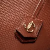 Nine2Five East-West Cognac Elaphe Printed Leather Tote Handbag
