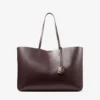 Nine2Five East-West Deep Merlot Smooth Calf Leather Tote Handbag