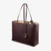 Nine2Five East-West Deep Merlot Smooth Calf Leather Tote Handbag