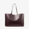 Nine2Five East-West Deep Merlot Smooth Calf Leather Tote Handbag