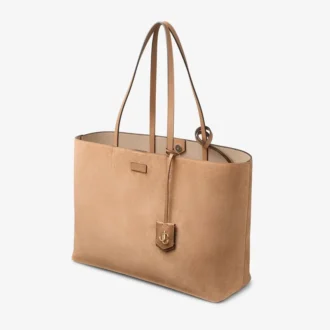 Nine2Five East-West Toffee Suede Tote Handbag