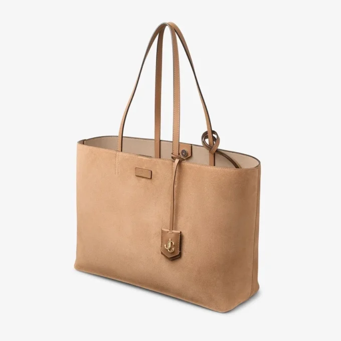 Nine2Five East-West Toffee Suede Tote Handbag