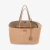 Nine2Five East-West Toffee Suede Tote Handbag