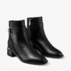 Noor 45 Black Leather Ankle Boots