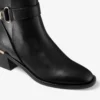 Noor 45 Black Leather Ankle Boots