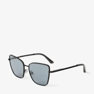 Orli Matte Black Square Sunglasses