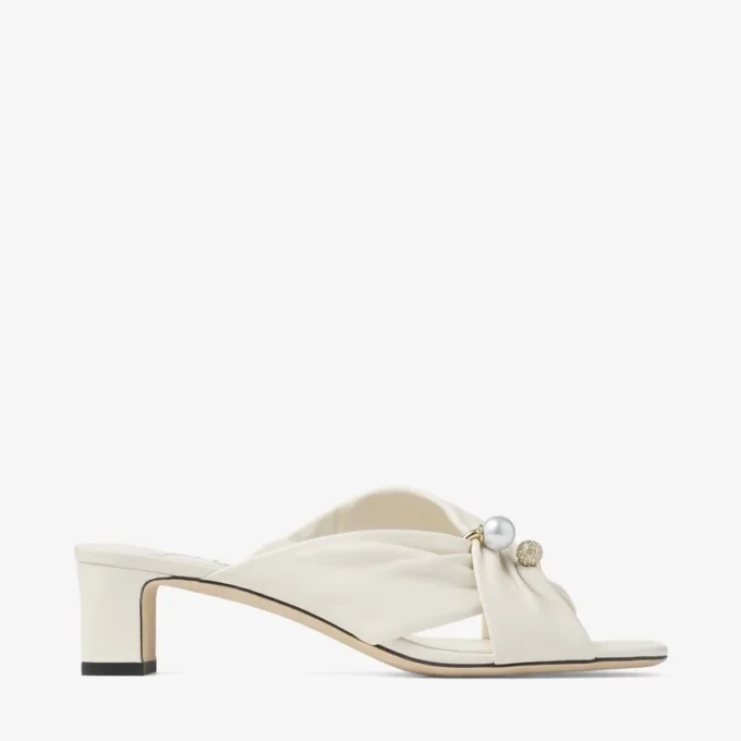 Rafi 45 Latte Soft Glove Leather Sandals