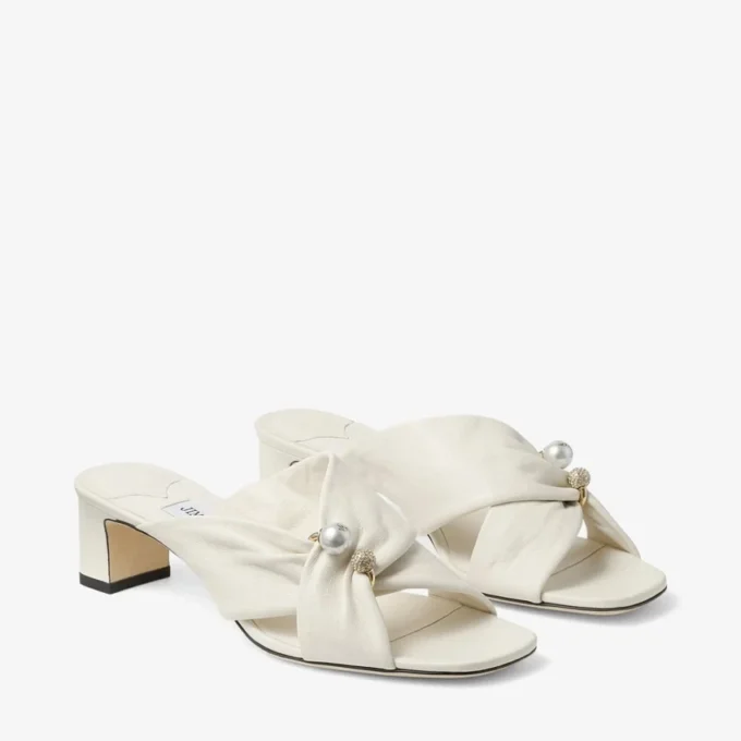 Rafi 45 Latte Soft Glove Leather Sandals