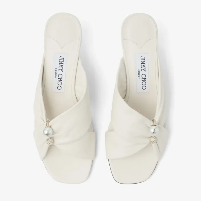 Rafi 45 Latte Soft Glove Leather Sandals