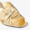 Rafi 85 Gold Metallic Nappa Leather Sandals