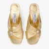 Rafi 85 Gold Metallic Nappa Leather Sandals