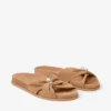 Rafi Flat Toffee Suede Flat Sandals